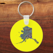 Alaska Kaart Sleutelhanger (Voorkant)