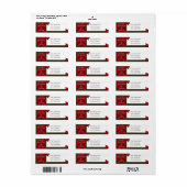 Alaska Kerstmis Poinsettia Return Address Label (Full Sheet)