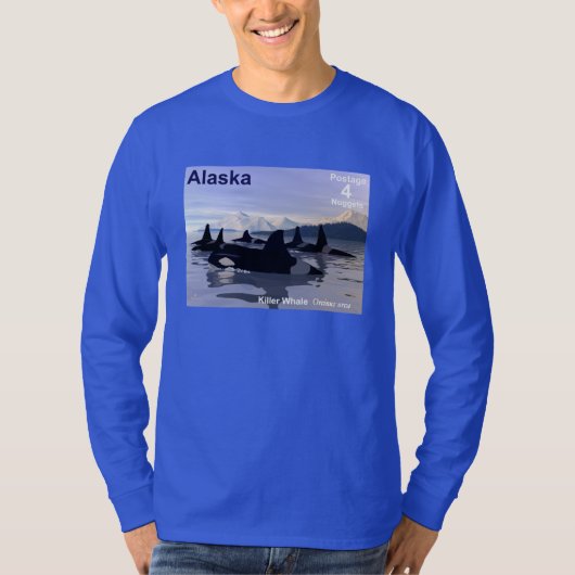 Alaska Killer Whales Stamp T-shirt (Voorkant)