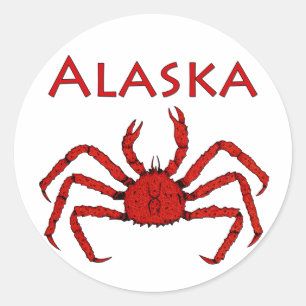 Alaska King Crab Ronde Sticker