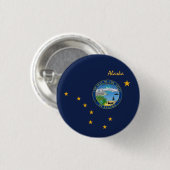 Alaska-knop, patriottische Alaskan-mode Ronde Button 3,2 Cm (Voorkant /achterkant)