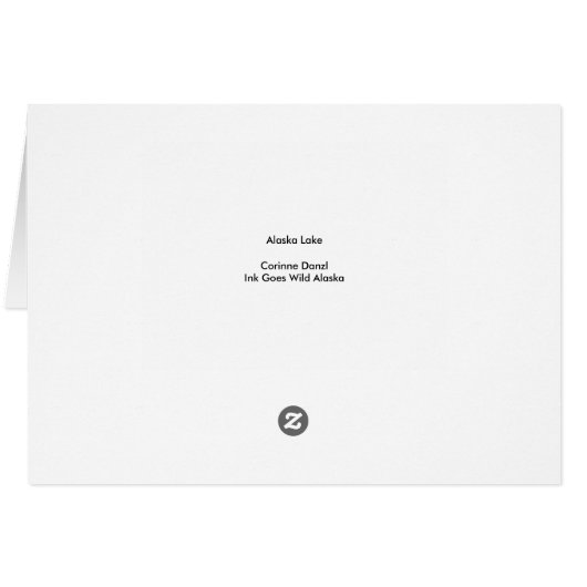 Alaska Lake - Carte d'art de 5 po x 7 po (Dos Horizontal)