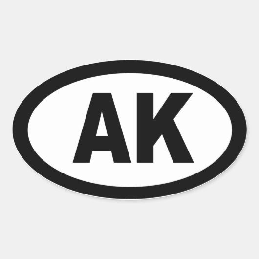 Alaska - laken van 4 ovale auto stickers (Voorkant)