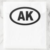 Alaska - laken van 4 ovale auto stickers (Tas)