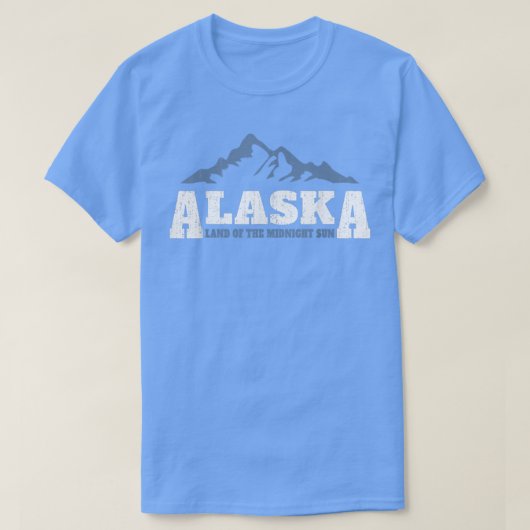  ALASKA Land van het T-shirt van de Midnight Sun (Design voorkant)