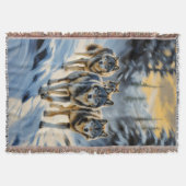 Alaska Landschap Wild Wolf Pack Winter Scene Deken (Voorkant)