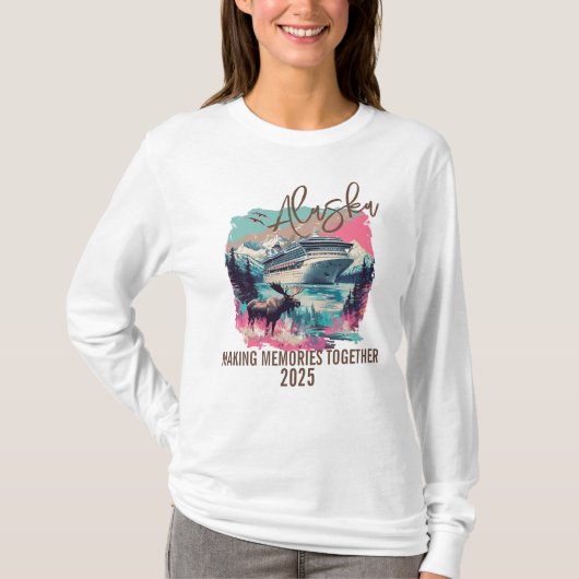Alaska maakt samen herinneringen aan Ship Moose T-shirt (Voorkant)