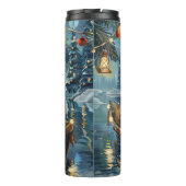 Alaska Malamute Kerst Feestelijke reis Thermosbeker (Achterkant)