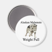 Alaska Malamute Weight Pull Magneet (Voorkant / Achterkant)