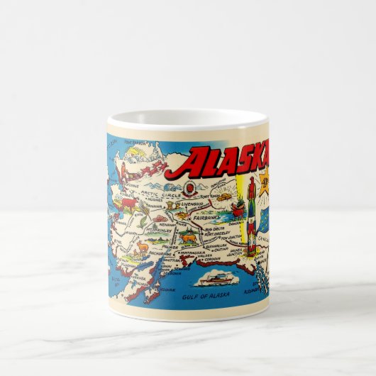 Alaska Map Aangepaste Mok (Center)