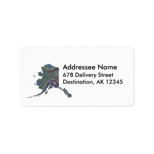 Alaska Map Address Label (Voorkant)