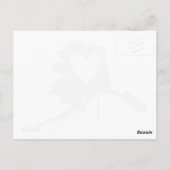 Alaska Map Shape Gray Heart Cutout Alaskan Briefkaart (Achterkant)
