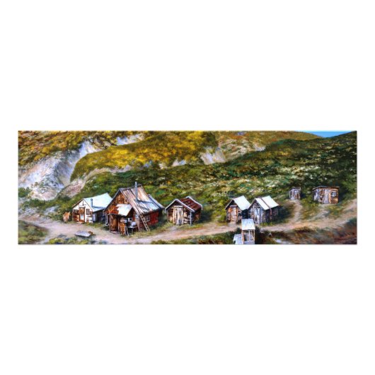 Alaska Mining Camp Gold Prospecting Wall Afbeeldin Foto Afdruk (Voorkant)