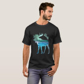 Alaska Moose Keepsake Alaskan Northern Lights T-shirt (Voorkant volledig)