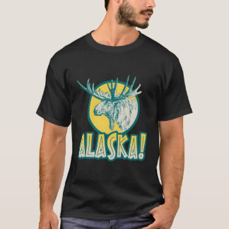 Alaska Moose  minimalistisch hoofdontwerp voor CH T-shirt