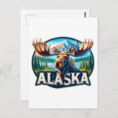 Alaska, Moose, Postcrossing Briefkaart (Voorkant / Achterkant)
