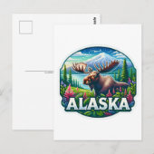 Alaska, Moose, Postcrossing Briefkaart (Voorkant / Achterkant)