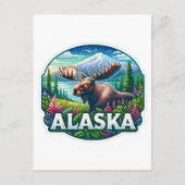 Alaska, Moose, Postcrossing Briefkaart (Voorkant)
