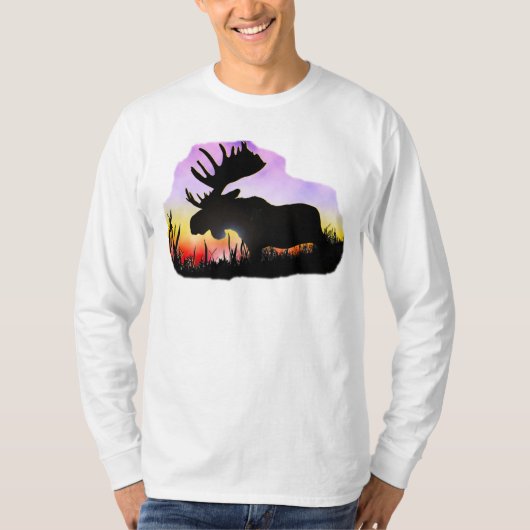 Alaska Moose Sillouette T-shirt (Voorkant)