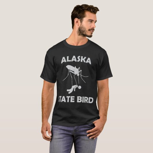 Alaska Mosquito State Bird Funny Camping T-shirt (Voorkant volledig)