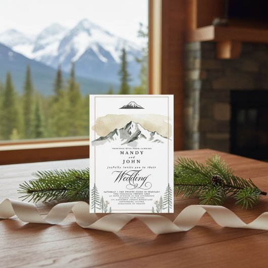 Alaska Mountain Denali Wilderness Neutral Wedding  Kaart