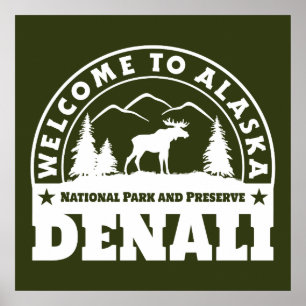 Alaska. Nationaal Park Denali en Preserve Poster