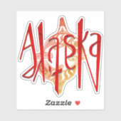 Alaska Native Ambigram Sticker (Vel)