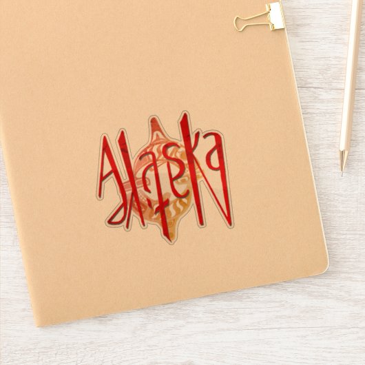 Alaska Native Ambigram Sticker (Notitieboek)