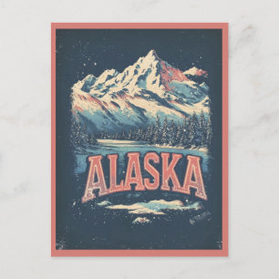 Alaska Natuur Mountains Lake Travel Briefkaart