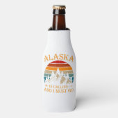 Alaska noemt de Retro bergen Natuur Flesjeskoeler (Fles Voorkant)