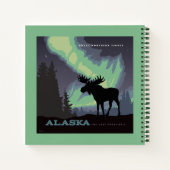 Alaska | Noorderlicht eland Notitieboek (Achterkant)