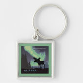 Alaska | Noorderlicht eland Sleutelhanger (Voorkant)