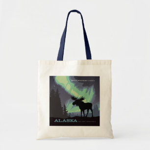 Alaska   Noorderlicht eland Tote Bag