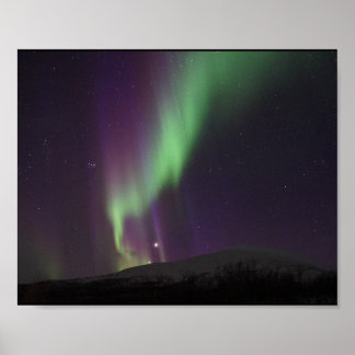 Alaska Noorderlicht Lucht Nacht Mooie Poster