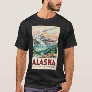 Alaska Noorderlicht Zeearend Illustratie T-shirt