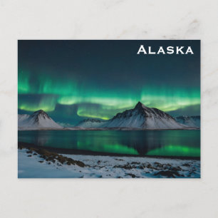 Alaska Northern Lights Reisfoto Briefkaart