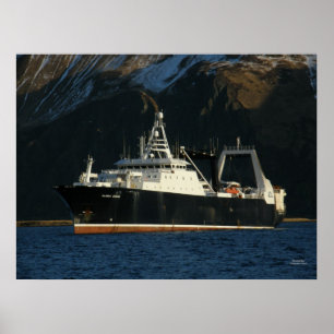 Alaska Ocean, Factory Trawler in Dutch Harbour, AK Poster