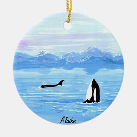 Alaska Orca Ornament (Voorkant)