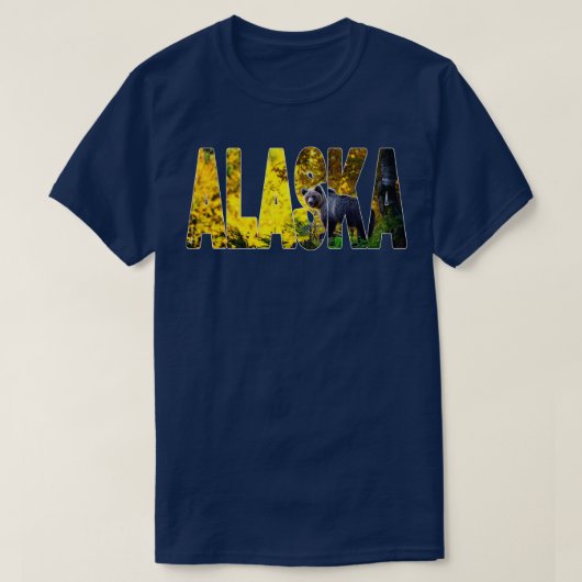 ALASKA Ours Brown sur la chasse USA TShirt (Design devant)