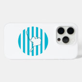 Alaska Outline Blue Retro Circle Case-Mate iPhone Case (Achterkant (horizontaal))