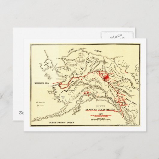 Alaska Panoramic Map Briefkaart (Voorkant / Achterkant)