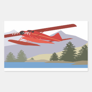 Alaska Plane Rechthoekige Sticker