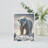 Alaska Polar Beer Sneeuwstorm Briefkaart (Staand voorkant)