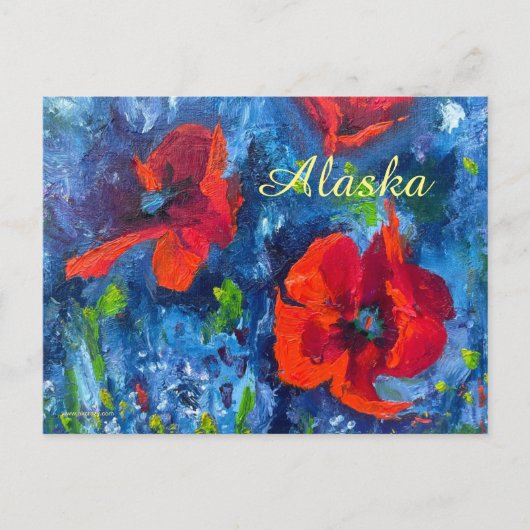 Alaska Poppies Briefkaart (Voorkant)