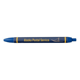 Alaska Postal Service Dog Sled Blauwe Inkt Pen