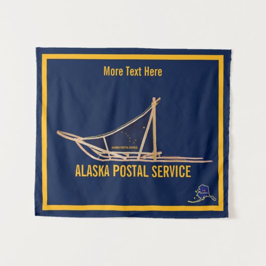 Alaska Postal Service Dog Sled Wandkleed (Voorkant (horizontaal))