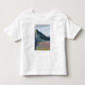 Alaska Railroad Scene - Gold Creek, Alaska Kinder Shirts (Voorkant)