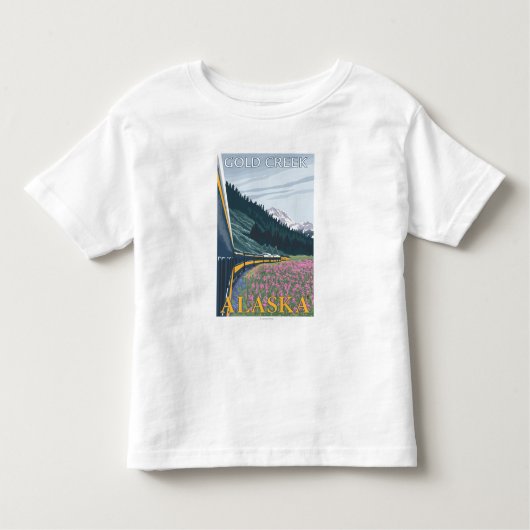 Alaska Railroad Scene - Gold Creek, Alaska Kinder Shirts (Voorkant)
