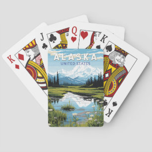 Alaska Reis Kunst Antiek Pokerkaarten