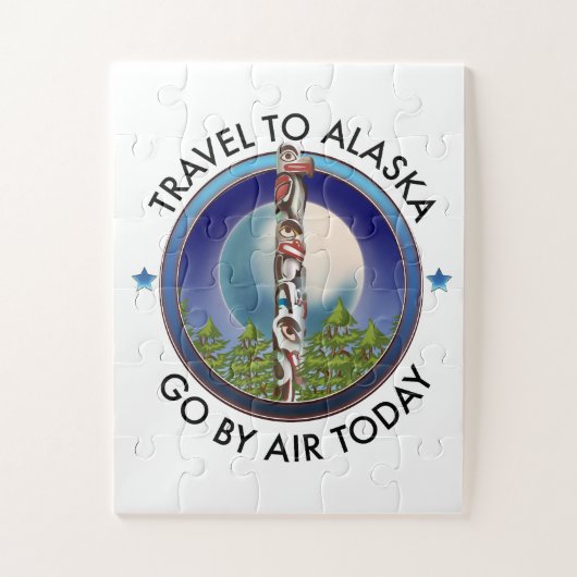Alaska reislogo legpuzzel (Verticaal)
